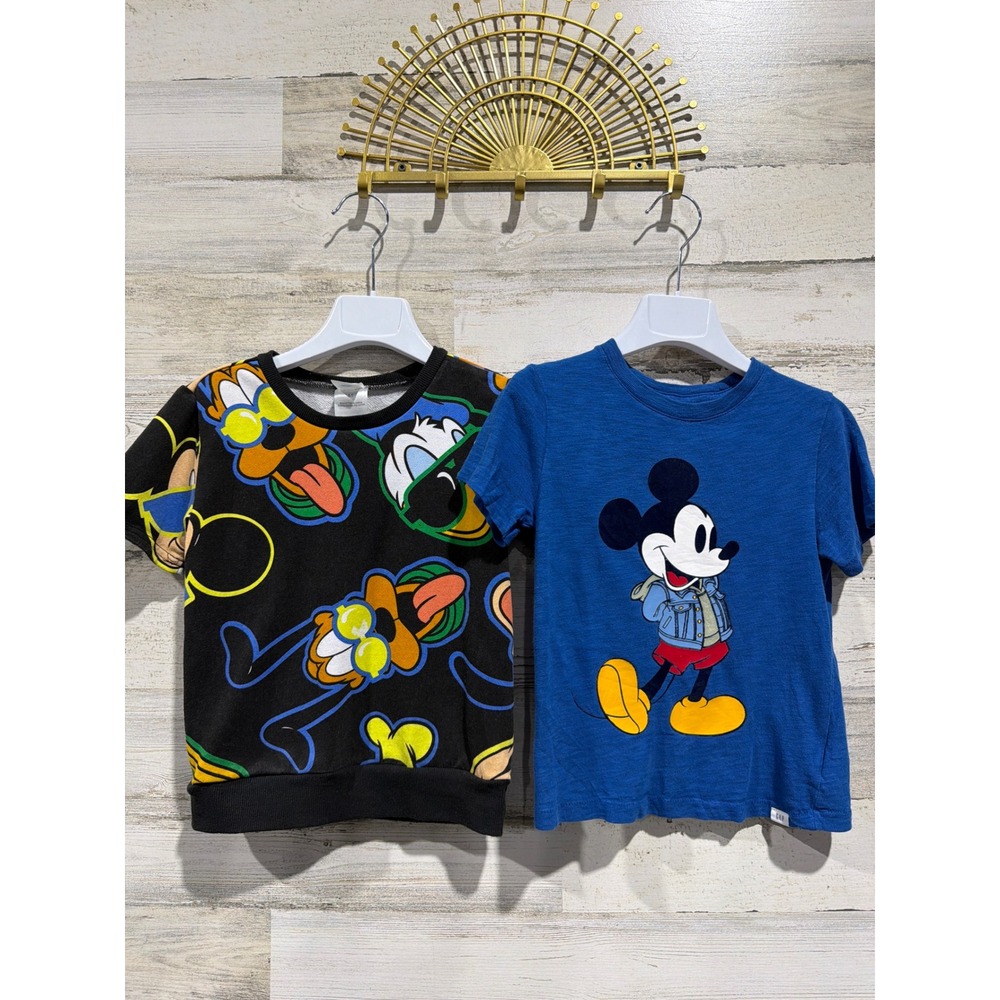 Disney Gap T-Shirt Bundle Boys 5T/5 Black Blue‎ Mickey Friends Disneycore